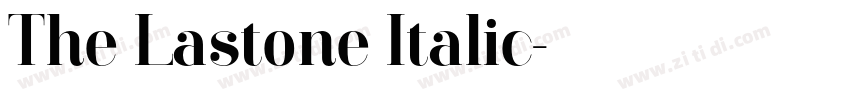 The Lastone Italic字体转换